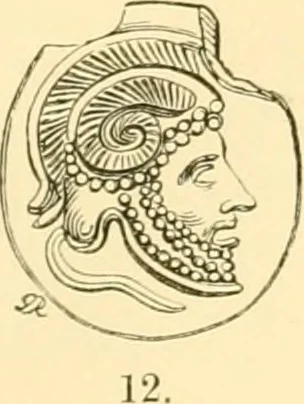 An illustration from Antique gems and rings, 1872, leaf 182