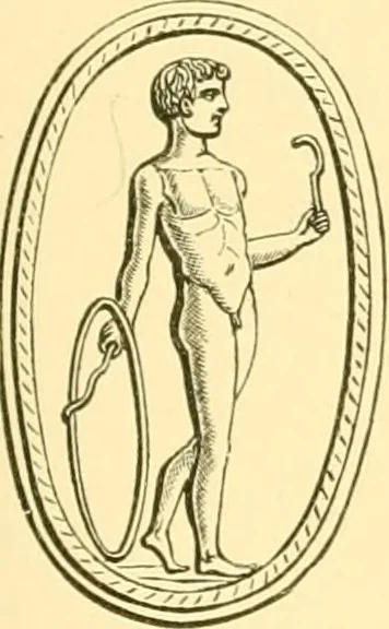 An illustration from Antique gems and rings, 1872, leaf 184