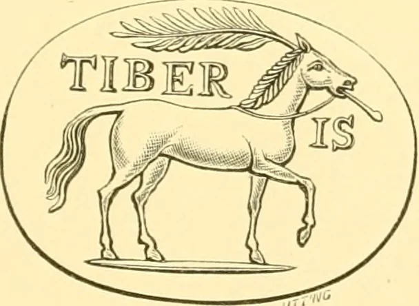 An illustration from Antique gems and rings, 1872, leaf 184