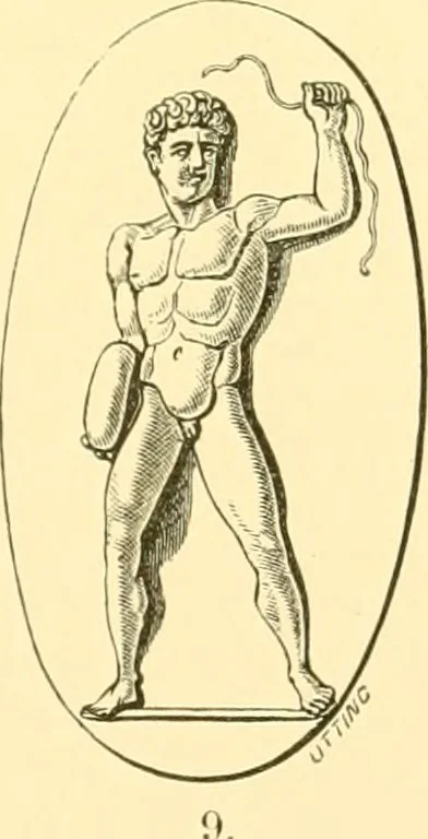 An illustration from Antique gems and rings, 1872, leaf 184