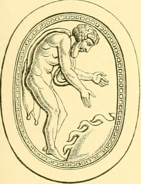 An illustration from Antique gems and rings, 1872, leaf 188