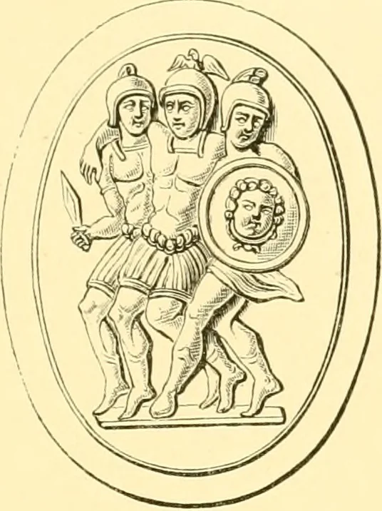 An illustration from Antique gems and rings, 1872, leaf 188