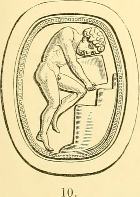 An illustration from Antique gems and rings, 1872, leaf 188