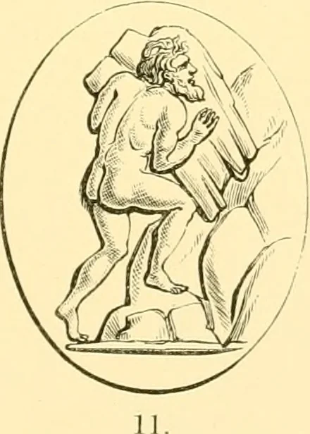 An illustration from Antique gems and rings, 1872, leaf 188
