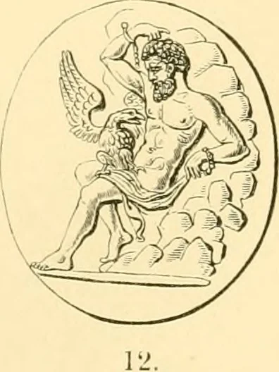 An illustration from Antique gems and rings, 1872, leaf 188