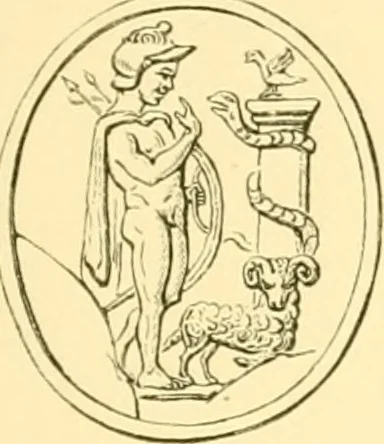 An illustration from Antique gems and rings, 1872, leaf 192