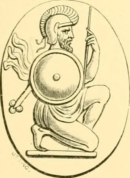 An illustration from Antique gems and rings, 1872, leaf 192