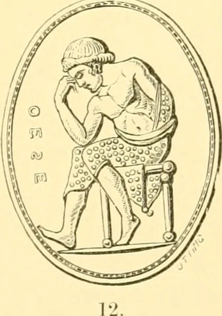 An illustration from Antique gems and rings, 1872, leaf 192