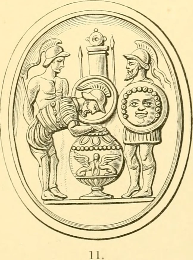 An illustration from Antique gems and rings, 1872, leaf 192