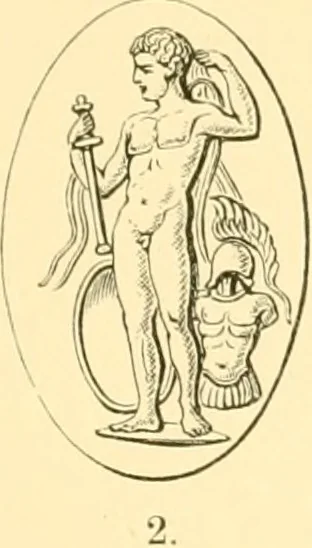 An illustration from Antique gems and rings, 1872, leaf 194