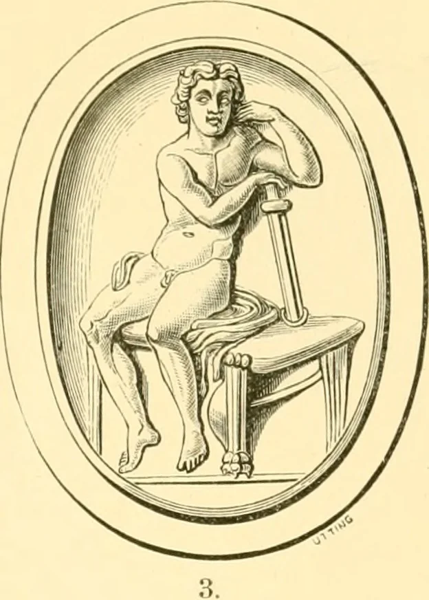 An illustration from Antique gems and rings, 1872, leaf 194