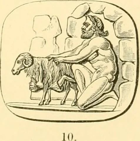 An illustration from Antique gems and rings, 1872, leaf 196