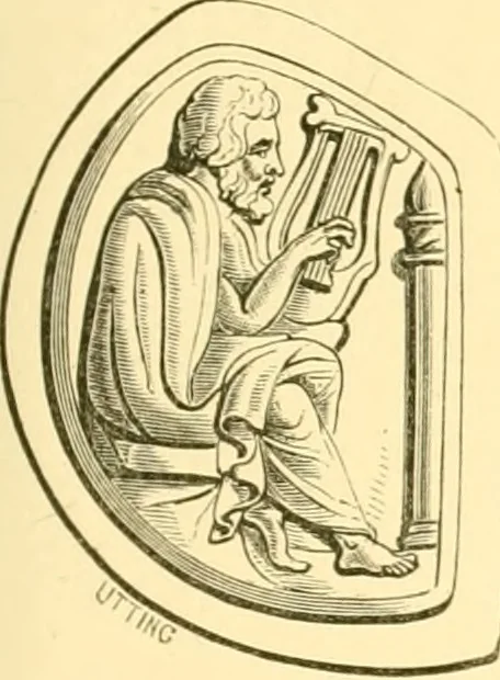 An illustration from Antique gems and rings, 1872, leaf 198