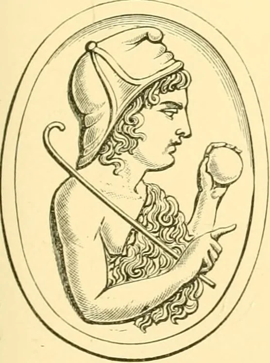 An illustration from Antique gems and rings, 1872, leaf 198