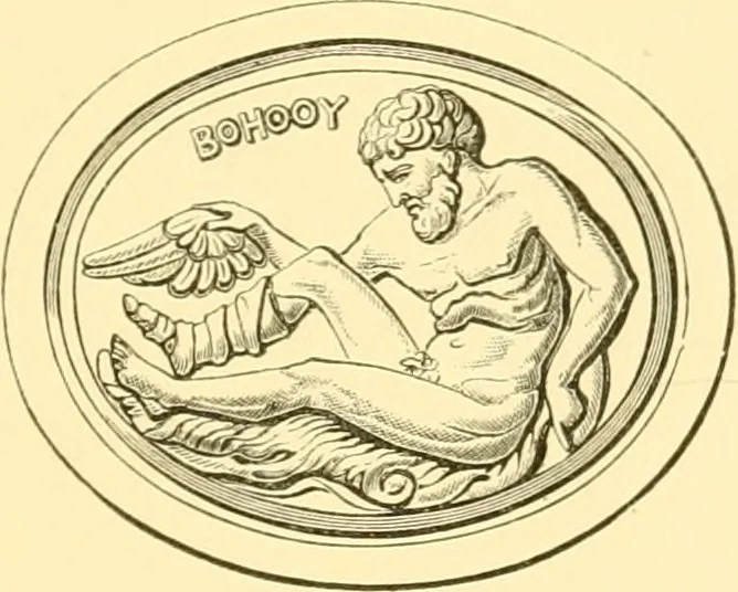 An illustration from Antique gems and rings, 1872, leaf 198