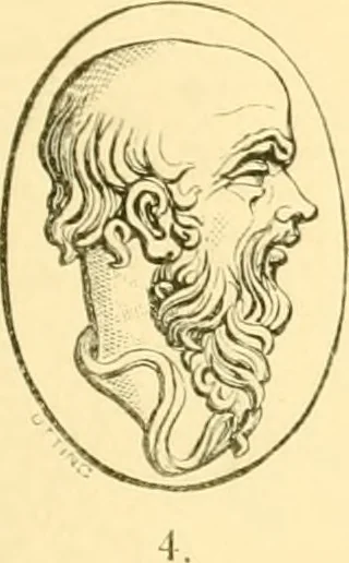 An illustration from Antique gems and rings, 1872, leaf 200