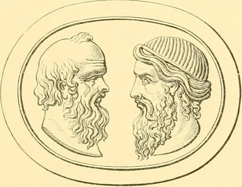 An illustration from Antique gems and rings, 1872, leaf 200