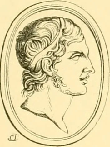 An illustration from Antique gems and rings, 1872, leaf 202