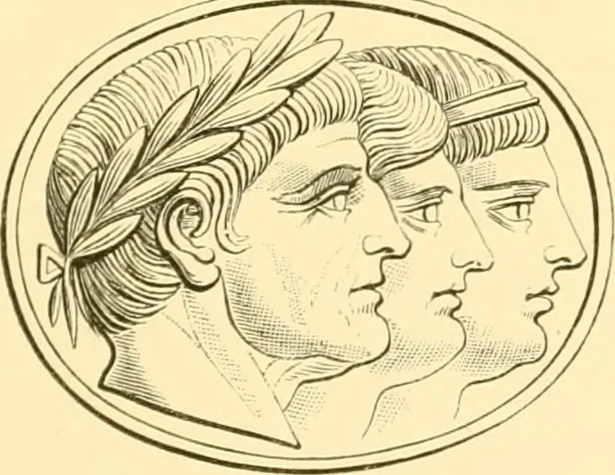An illustration from Antique gems and rings, 1872, leaf 202