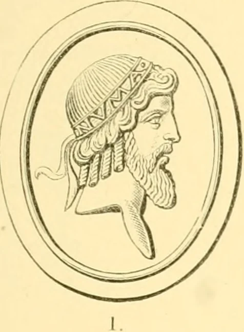 An illustration from Antique gems and rings, 1872, leaf 204