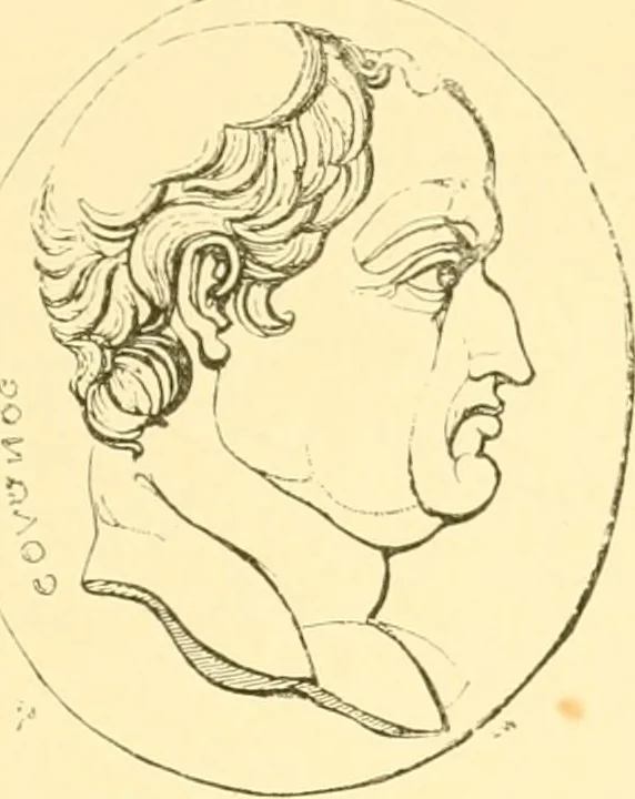 An illustration from Antique gems and rings, 1872, leaf 204