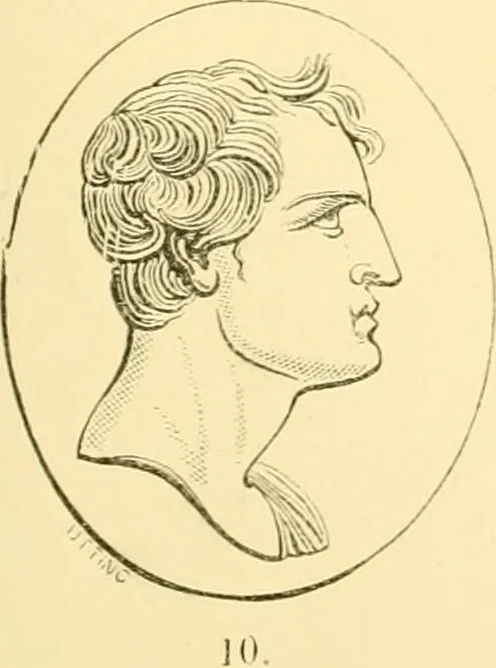 An illustration from Antique gems and rings, 1872, leaf 204