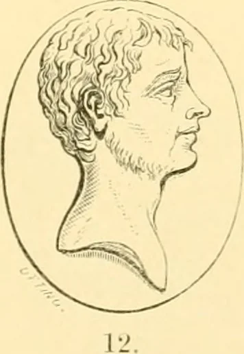 An illustration from Antique gems and rings, 1872, leaf 204