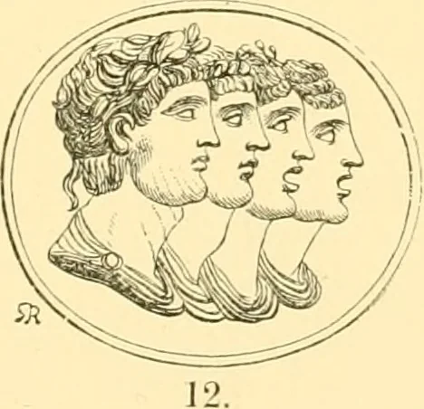 An illustration from Antique gems and rings, 1872, leaf 206