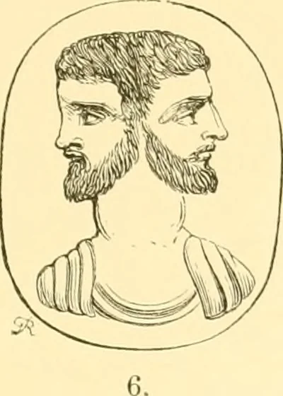 An illustration from Antique gems and rings, 1872, leaf 208