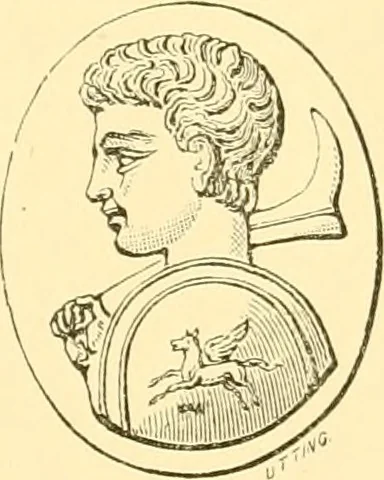 An illustration from Antique gems and rings, 1872, leaf 208