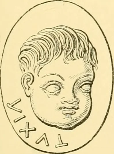 An illustration from Antique gems and rings, 1872, leaf 208