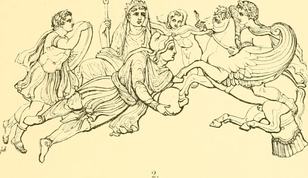 An illustration from Antique gems and rings, 1872, leaf 210