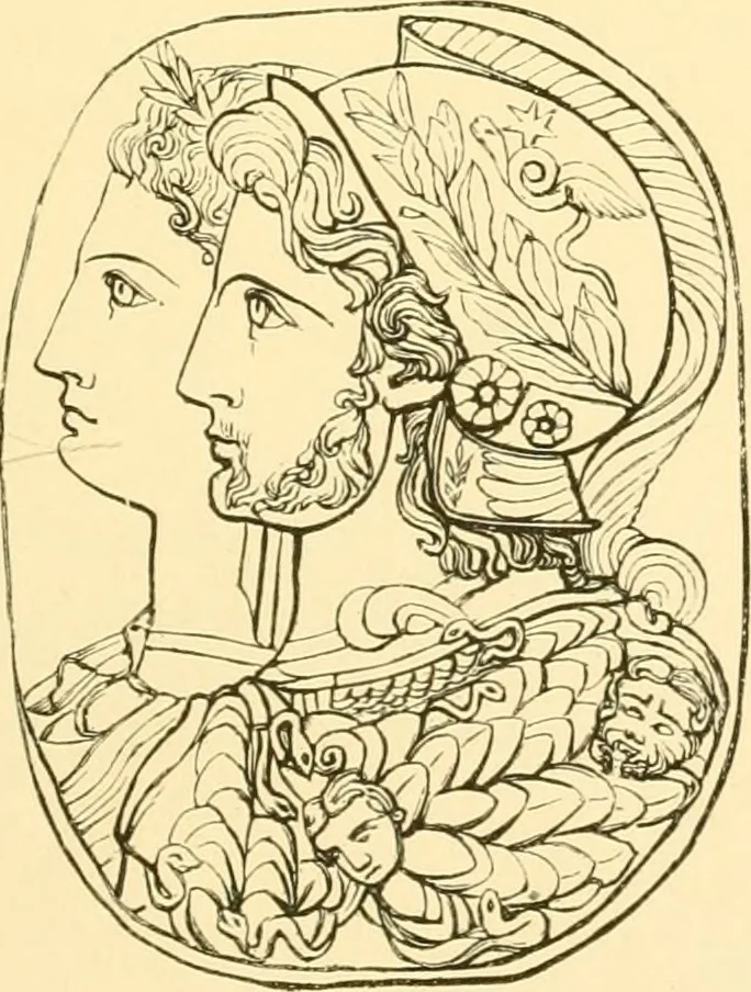 An illustration from Antique gems and rings, 1872, leaf 212