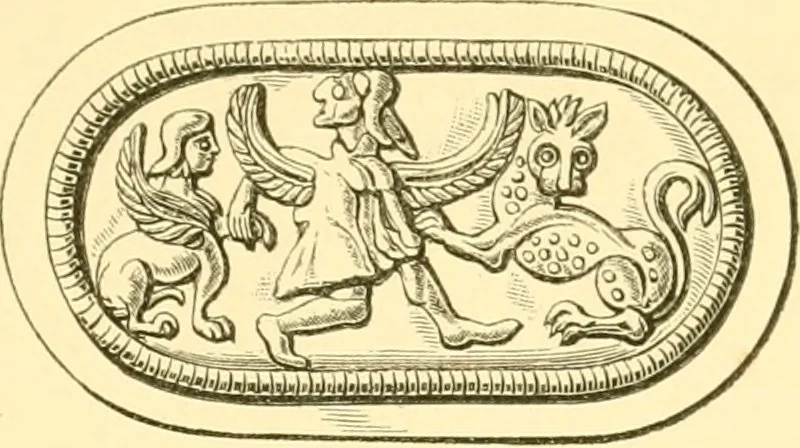 An illustration from Antique gems and rings, 1872, leaf 220
