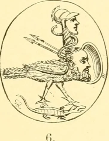 An illustration from Antique gems and rings, 1872, leaf 220