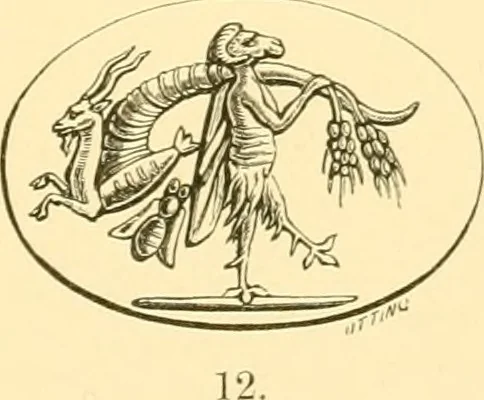 An illustration from Antique gems and rings, 1872, leaf 220