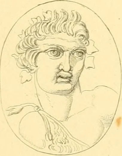 An illustration from Antique gems and rings, 1872, leaf 222