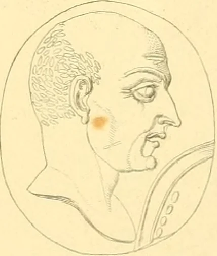 An illustration from Antique gems and rings, 1872, leaf 222
