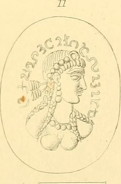 An illustration from Antique gems and rings, 1872, leaf 222