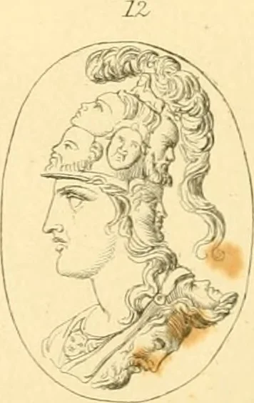 An illustration from Antique gems and rings, 1872, leaf 222