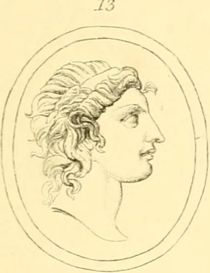 An illustration from Antique gems and rings, 1872, leaf 224