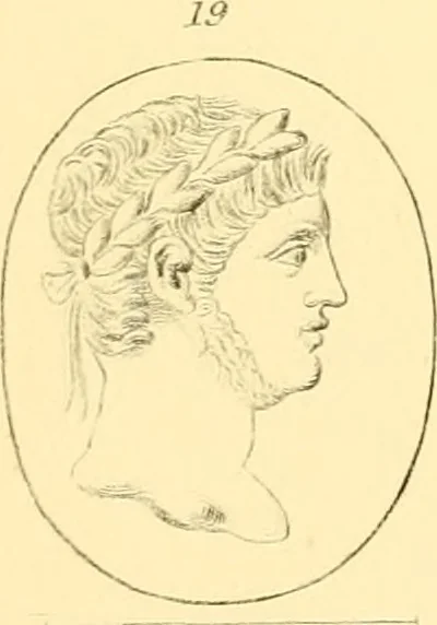An illustration from Antique gems and rings, 1872, leaf 224