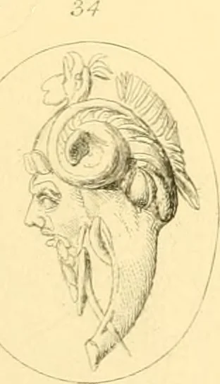 An illustration from Antique gems and rings, 1872, leaf 226