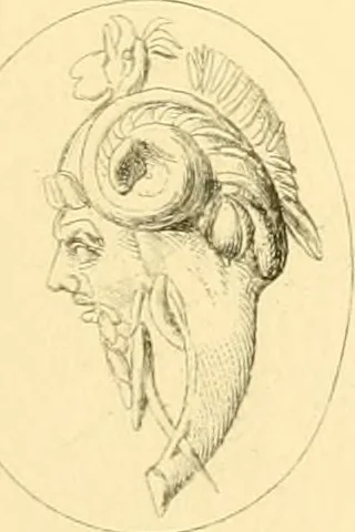 An illustration from Antique gems and rings, 1872, leaf 228
