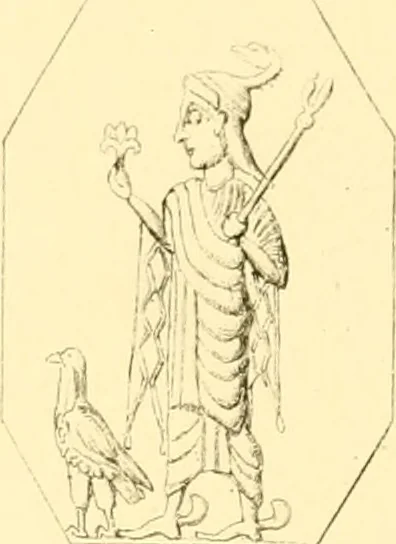An illustration from Antique gems and rings, 1872, leaf 230