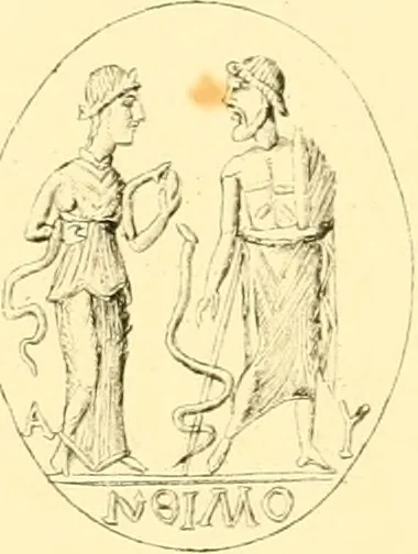 An illustration from Antique gems and rings, 1872, leaf 230