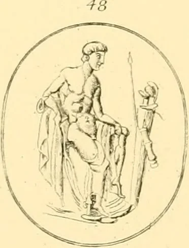 An illustration from Antique gems and rings, 1872, leaf 230