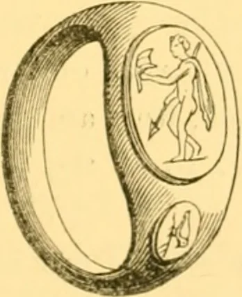 An illustration from Antique gems and rings, 1872, leaf 26
