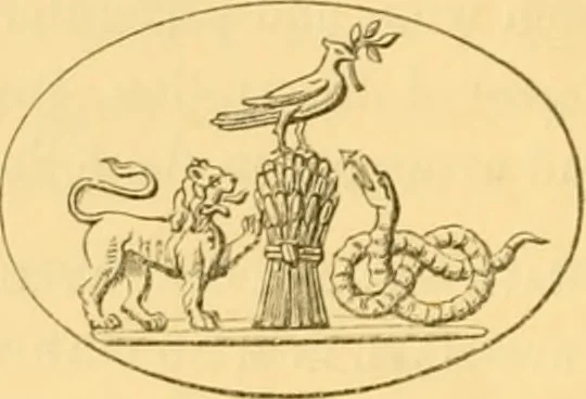 An illustration from Antique gems and rings, 1872, leaf 31