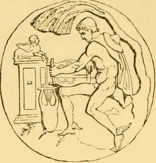 An illustration from Antique gems and rings, 1872, leaf 45